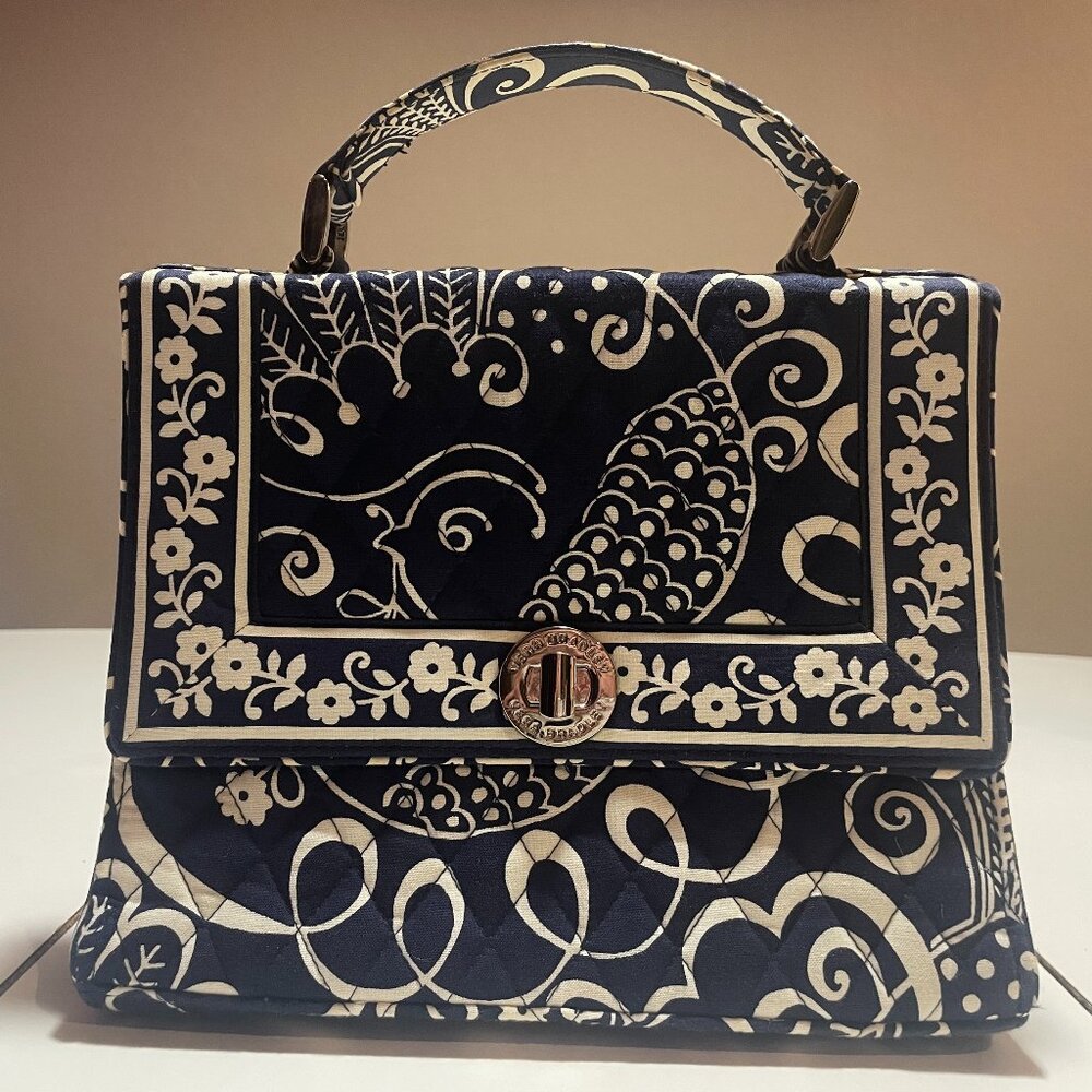 Vera Bradley Julia Turn Lock Purse ~ Twirly Bird Pattern